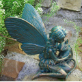Hot sale metal crafts life size bronze beautiful fairy garden statues for outdoor decoration